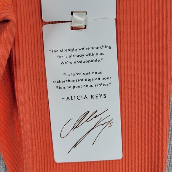 Athleta x Alicia Keys Womens Leggings Size XXS Orange Elation Ribbed Tight NEW - Picture 7 of 15